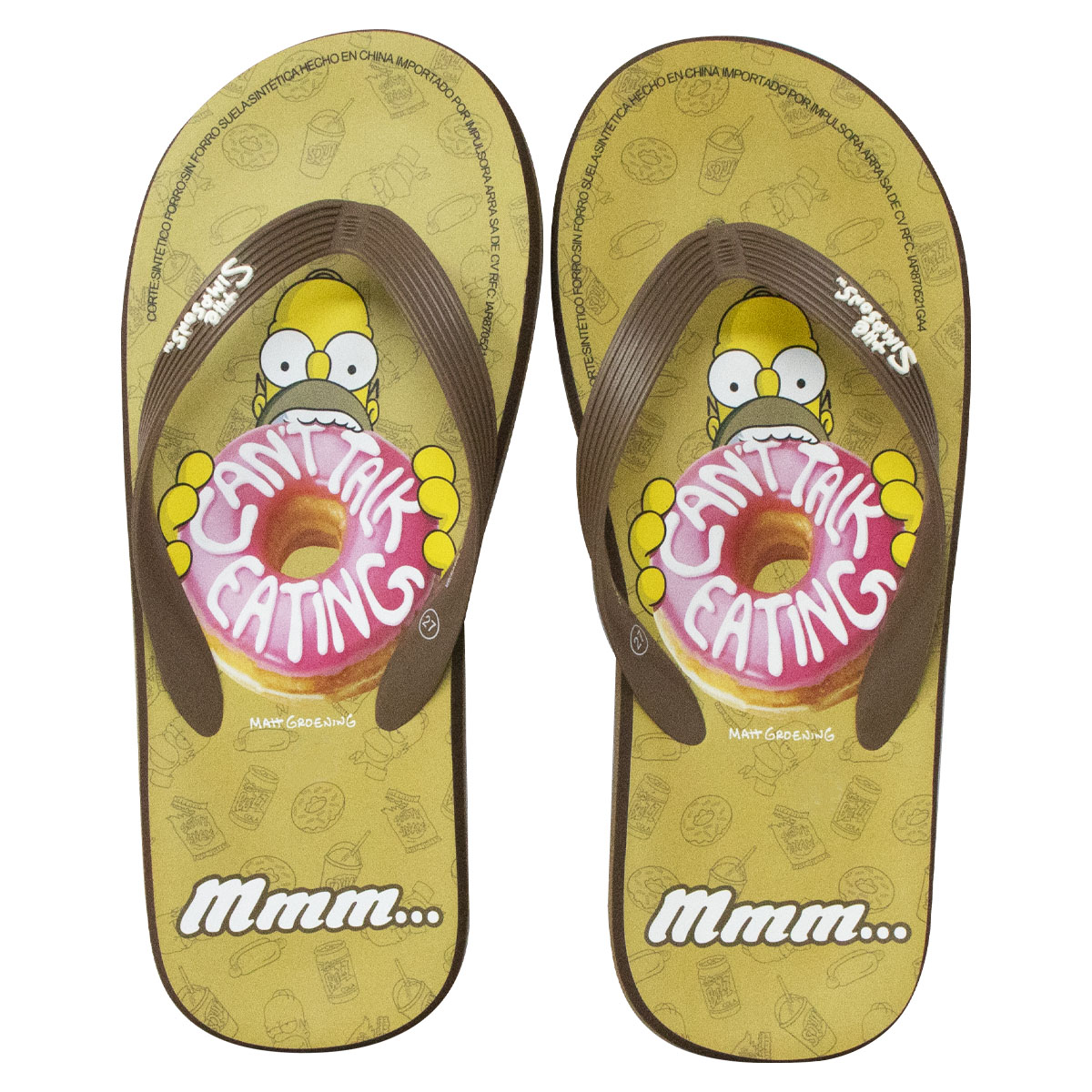 Sandalias Para Hombre Homero Simpson Dona