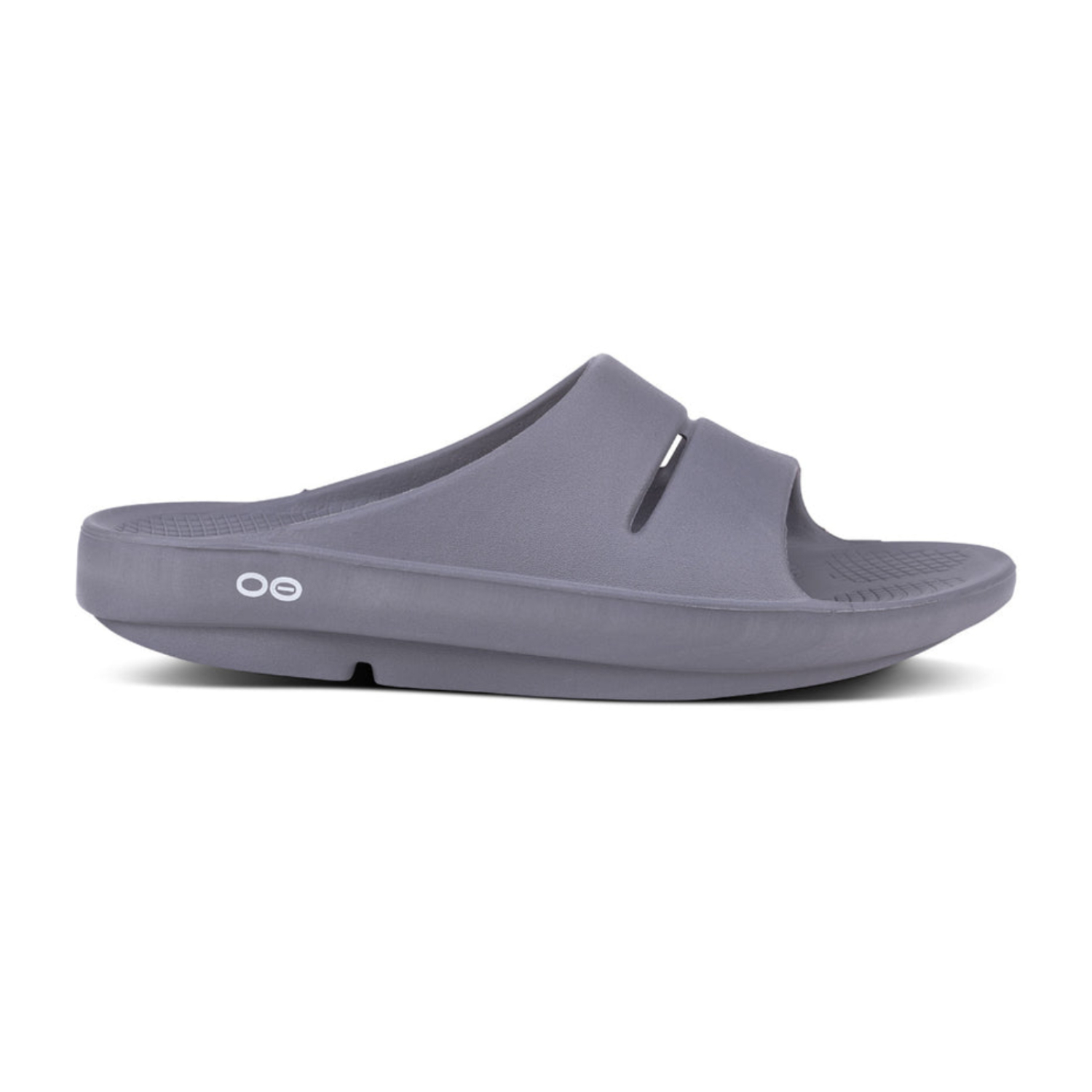 Sandalias Oofos Slide Ooahh Grises Unisex