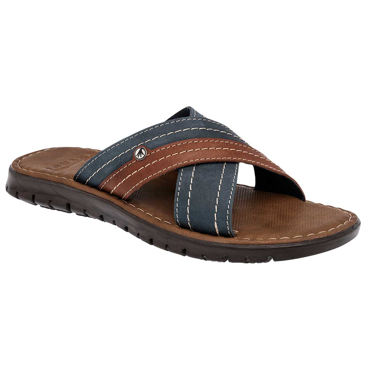 Sandalia para Hombre Iguana Azul y Camel 116892-2 $655