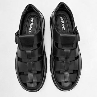 Foto 3 | Sandalias Merano 125409-f Negras para Hombre