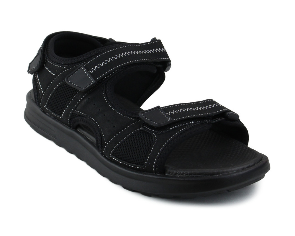 Sandalias Lob Footwear Pu/textil Negro para Hombre