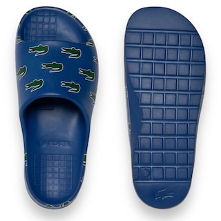 Foto 4 | Sandalia Lcoste Serve Slide Azul Con Cocodrilos Verdes Hombre 746cma0043253