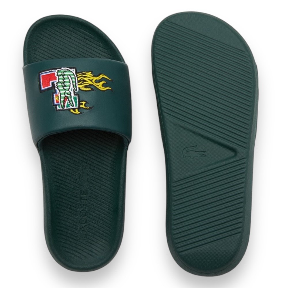 Foto 5 pulgar | Sandalia Lacoste Croco Slide 222 Cocodrilo Verde Con L Hombre 744cma0011m8