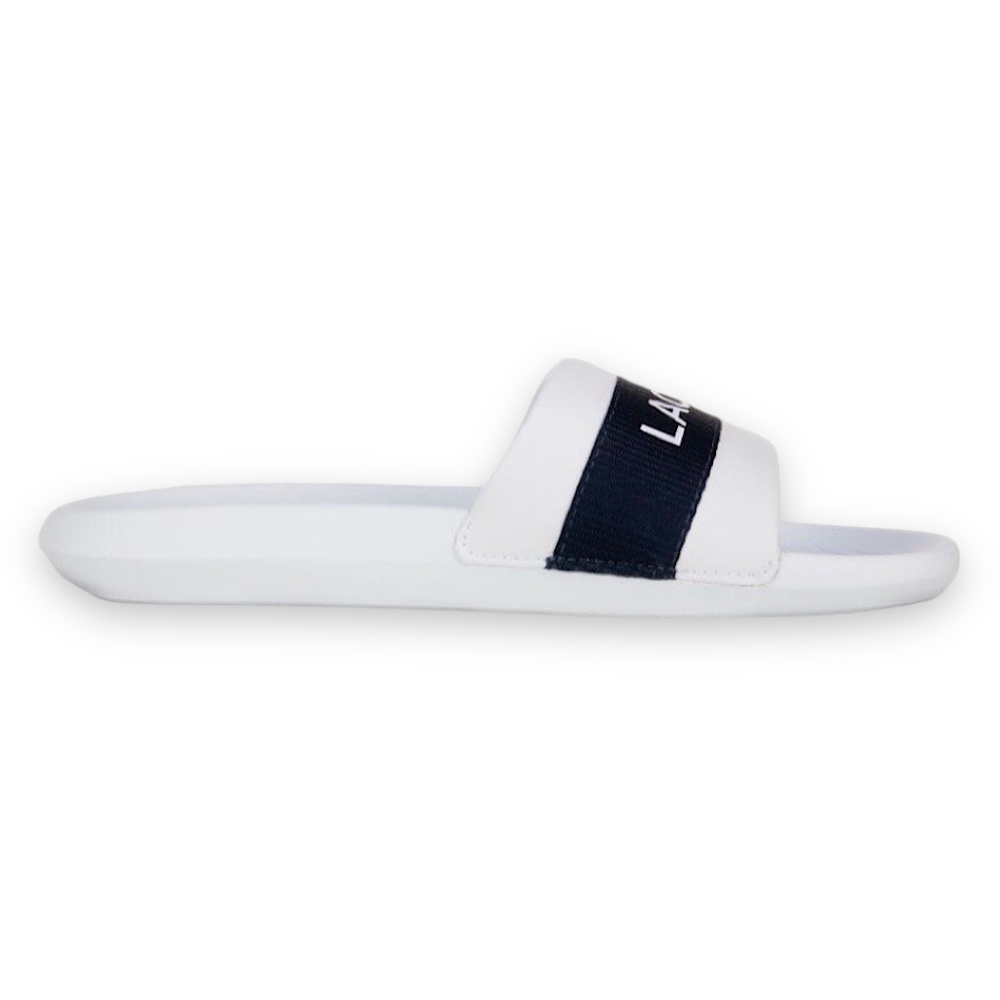 Sandalia Lacoste Blanco Con Azul Logo Letters Hombre 41cma0007042