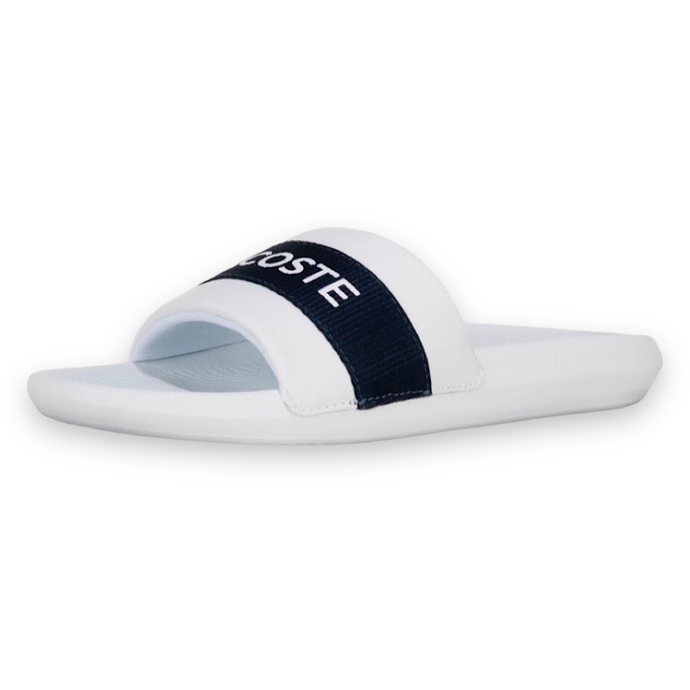 Foto 4 pulgar | Sandalia Lacoste Blanco Con Azul Logo Letters Hombre 41cma0007042