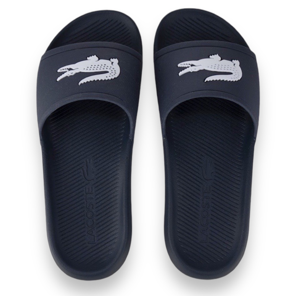 Foto 5 pulgar | Sandalia Lacoste Azul Con Blanco Logo Croc Slide Hombre 737cma0018092