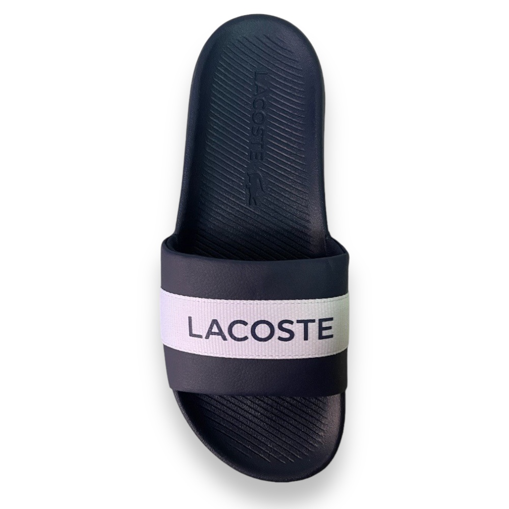 Foto 6 pulgar | Sandalia Lacoste Azul Con Blanco Logo '' Lacoste Letras'' Hombre 41cma007mx092