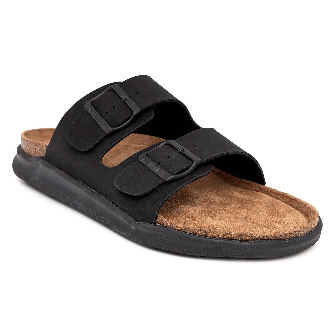 Foto 2 pulgar | Sandalias Nautica Triun 3 Con Doble Hebilla, Deslizantes, Cómodas, Para Hombre, Negras 8 - Venta Internacional.