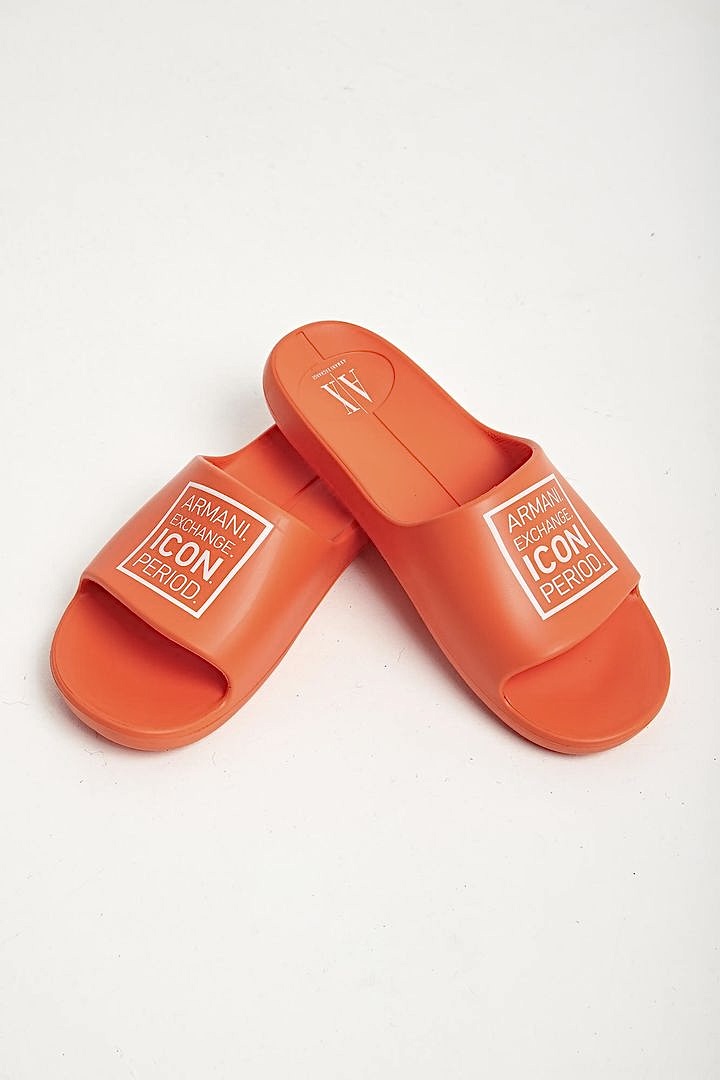 Foto 4 pulgar | Sandalia/chancla Armani Exchange Icon Para Hombre Naranja