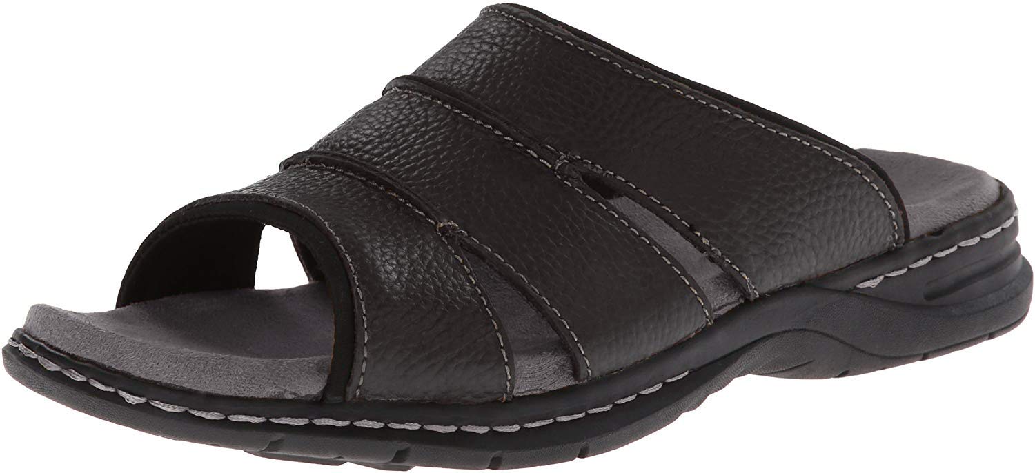 Foto 2 pulgar | Sandalia Dr. Scholl's Gordon Para Hombre En Piel Negra Talla 42 - Venta Internacional.