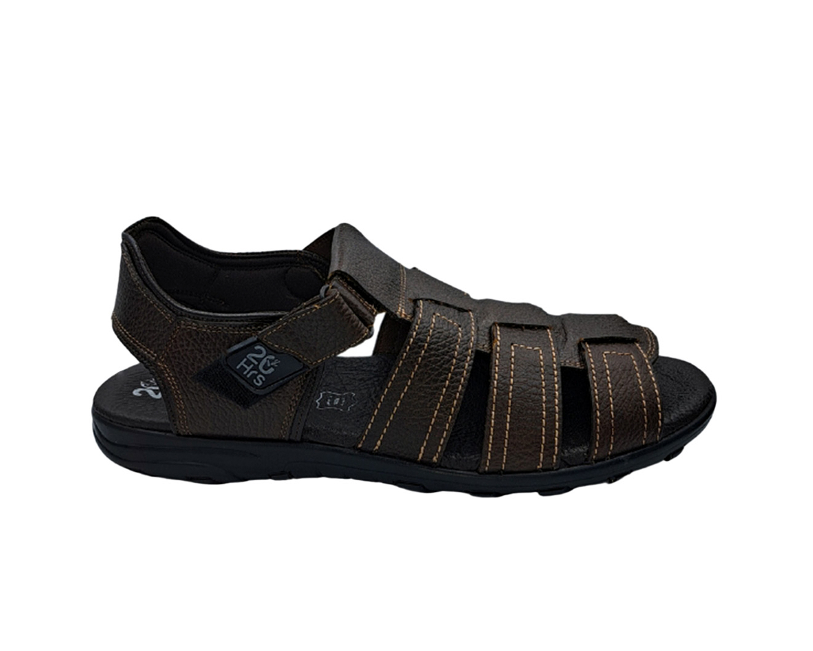 Sandalia Huarache De Piel Cafe Para Hombre 20 Hrs 408