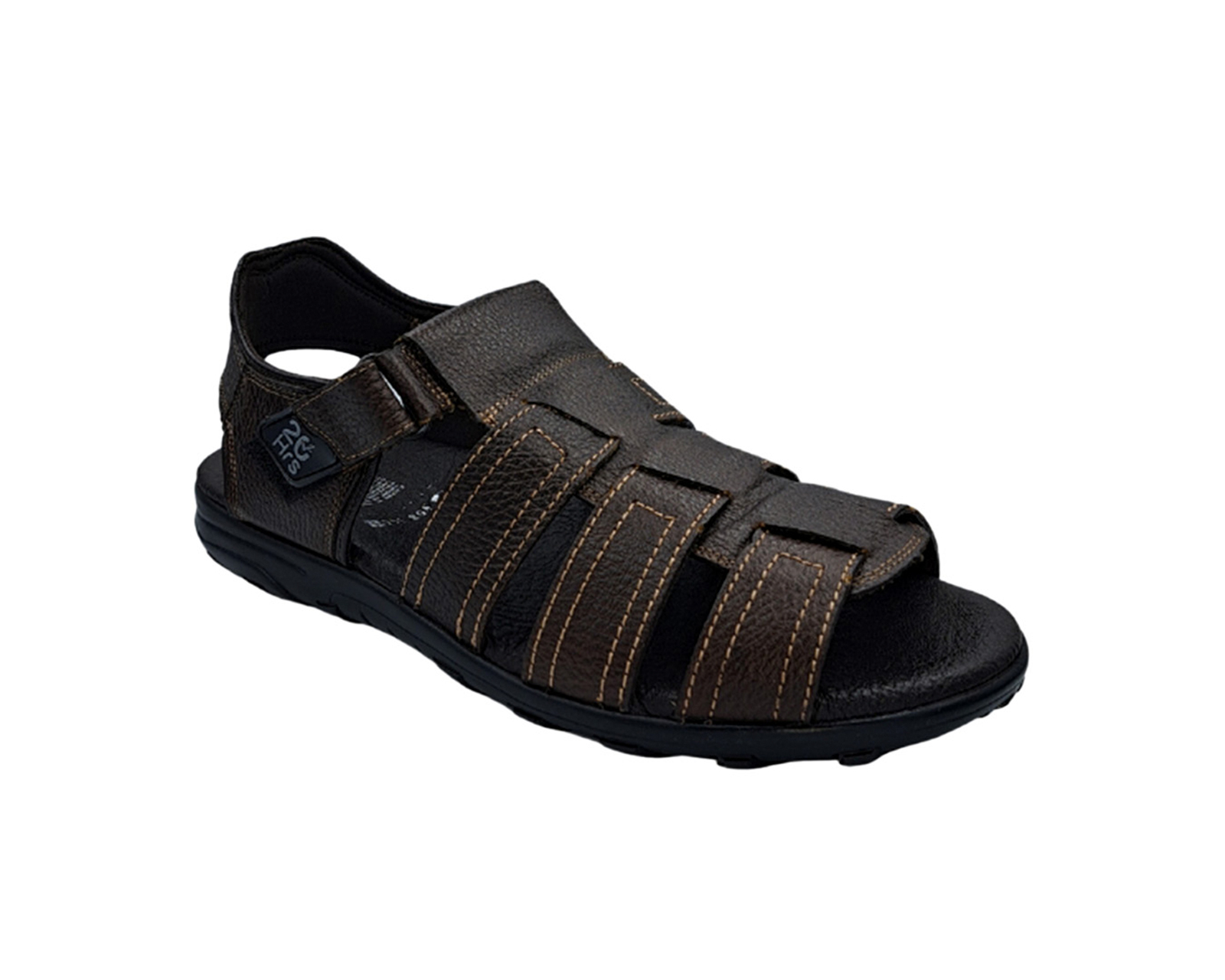 Foto 2 | Sandalia Huarache De Piel Cafe Para Hombre 20 Hrs 408