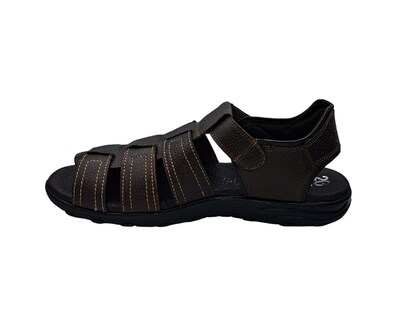 Foto 4 | Sandalia Huarache De Piel Cafe Para Hombre 20 Hrs 408