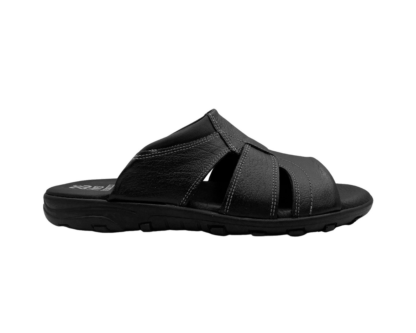 Foto 1 | Sandalia De Piel Negro Para Hombre Cómodo 20 Hrs 404