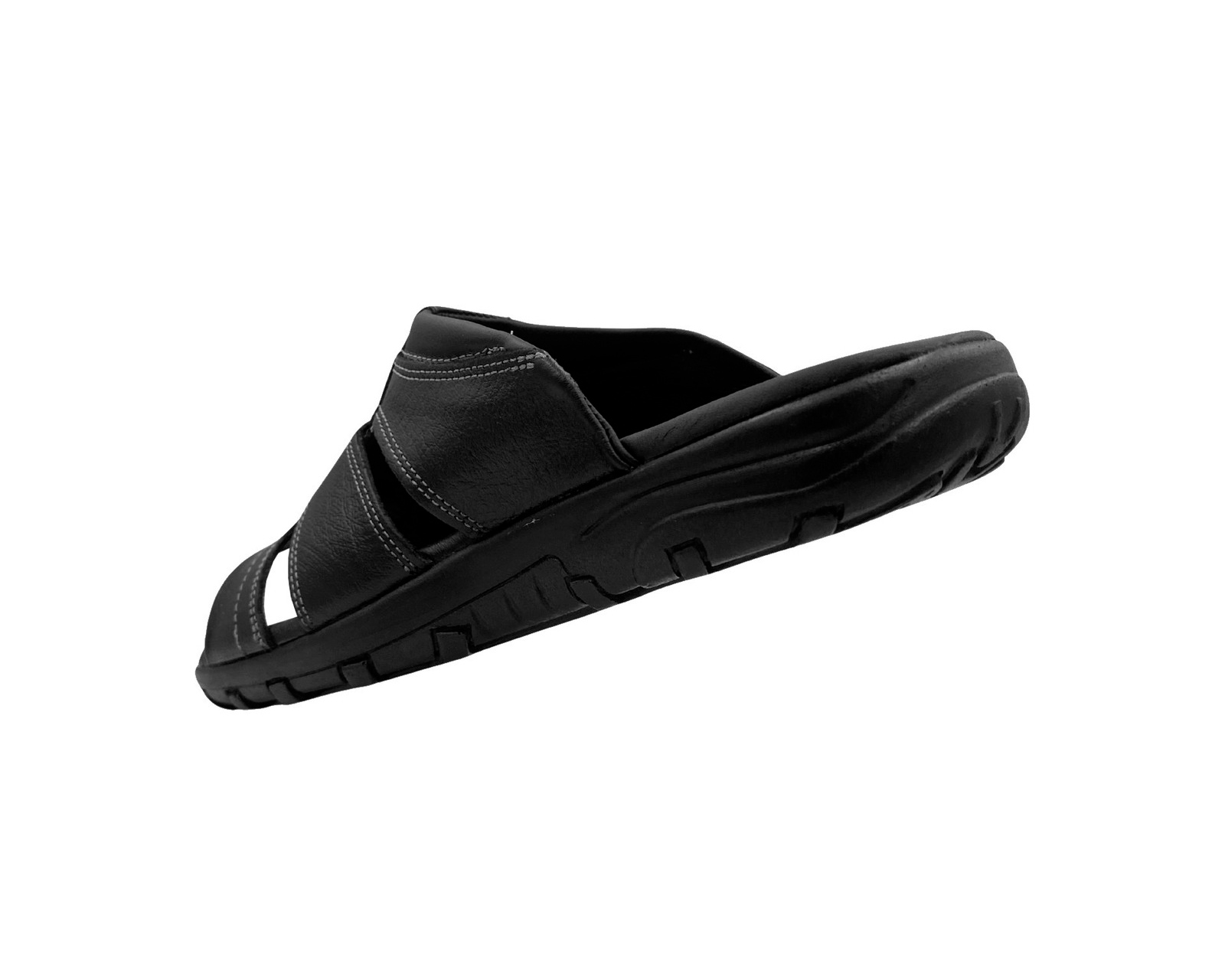 Foto 5 pulgar | Sandalia De Piel Negro Para Hombre Cómodo 20 Hrs 404