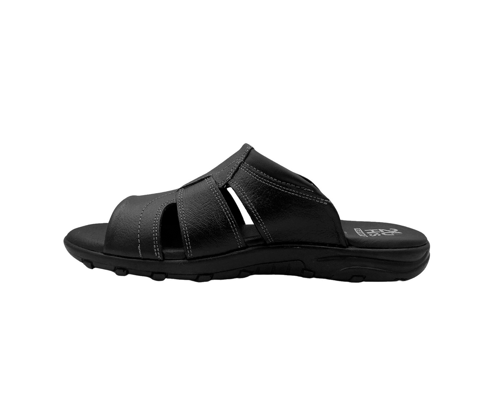Foto 6 pulgar | Sandalia De Piel Negro Para Hombre Cómodo 20 Hrs 404