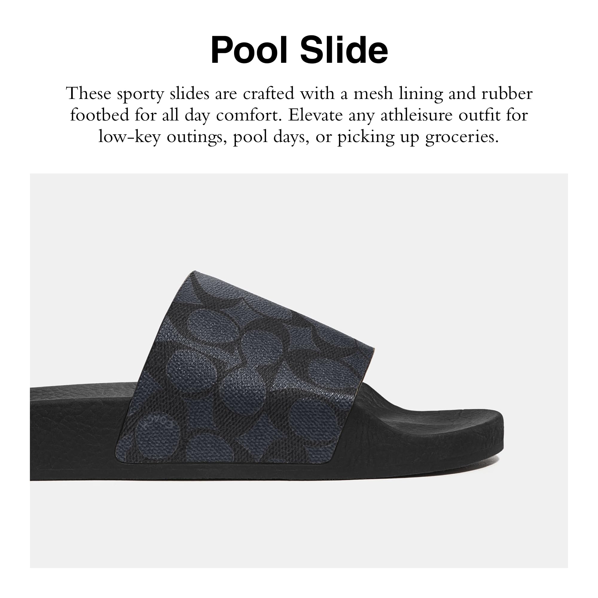Foto 6 pulgar | Pool Slide Coach De Lona Revestida Para Hombre, Color Carbón, Talla 10 - Venta Internacional.
