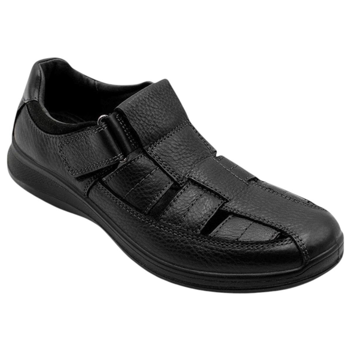 Sandalias Casuales Exterior Piel Color Negro Para Hombre De Rbcollection