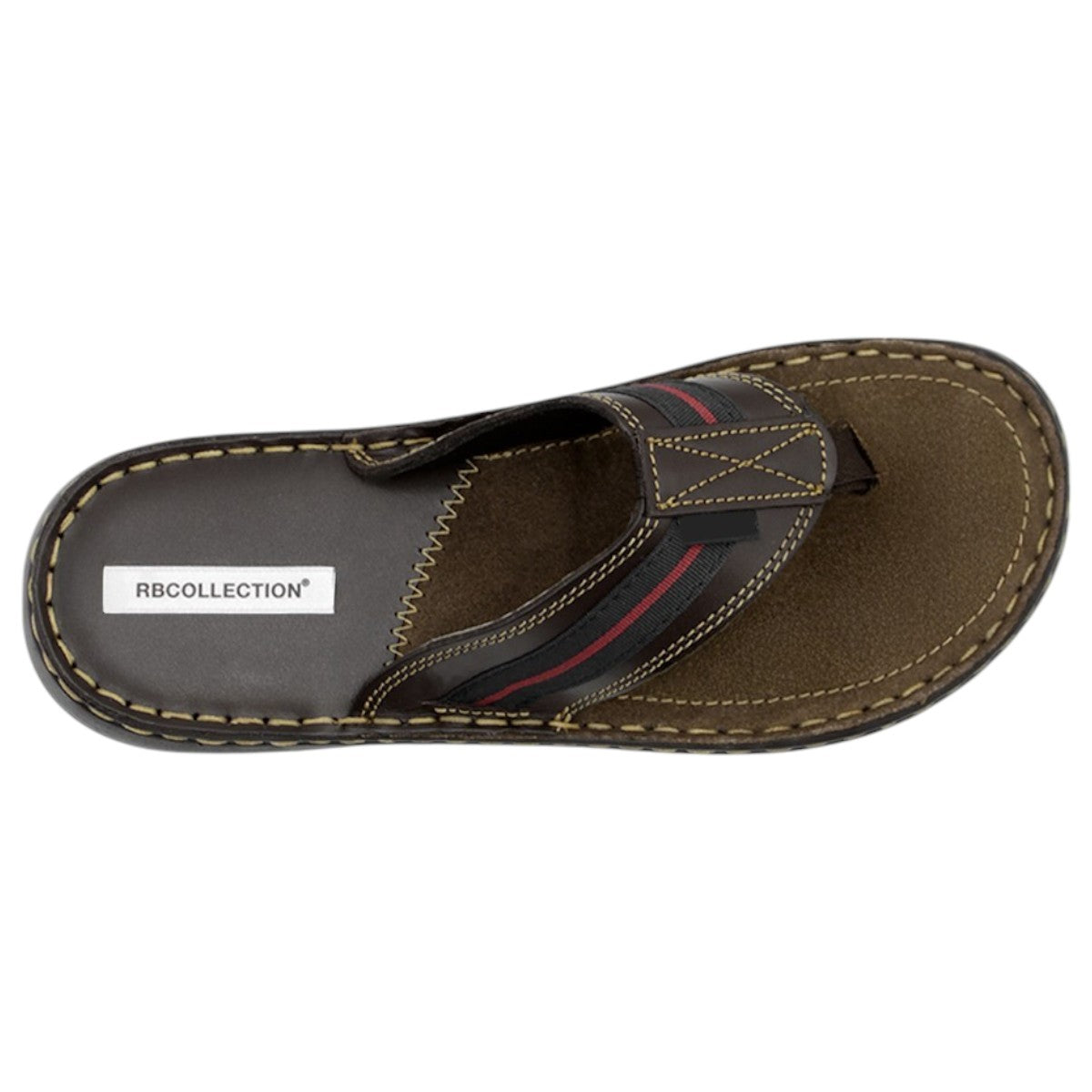 Foto 4 pulgar | Sandalias Clásicas Exterior Piel Color Café Para Hombre De Rbcollection