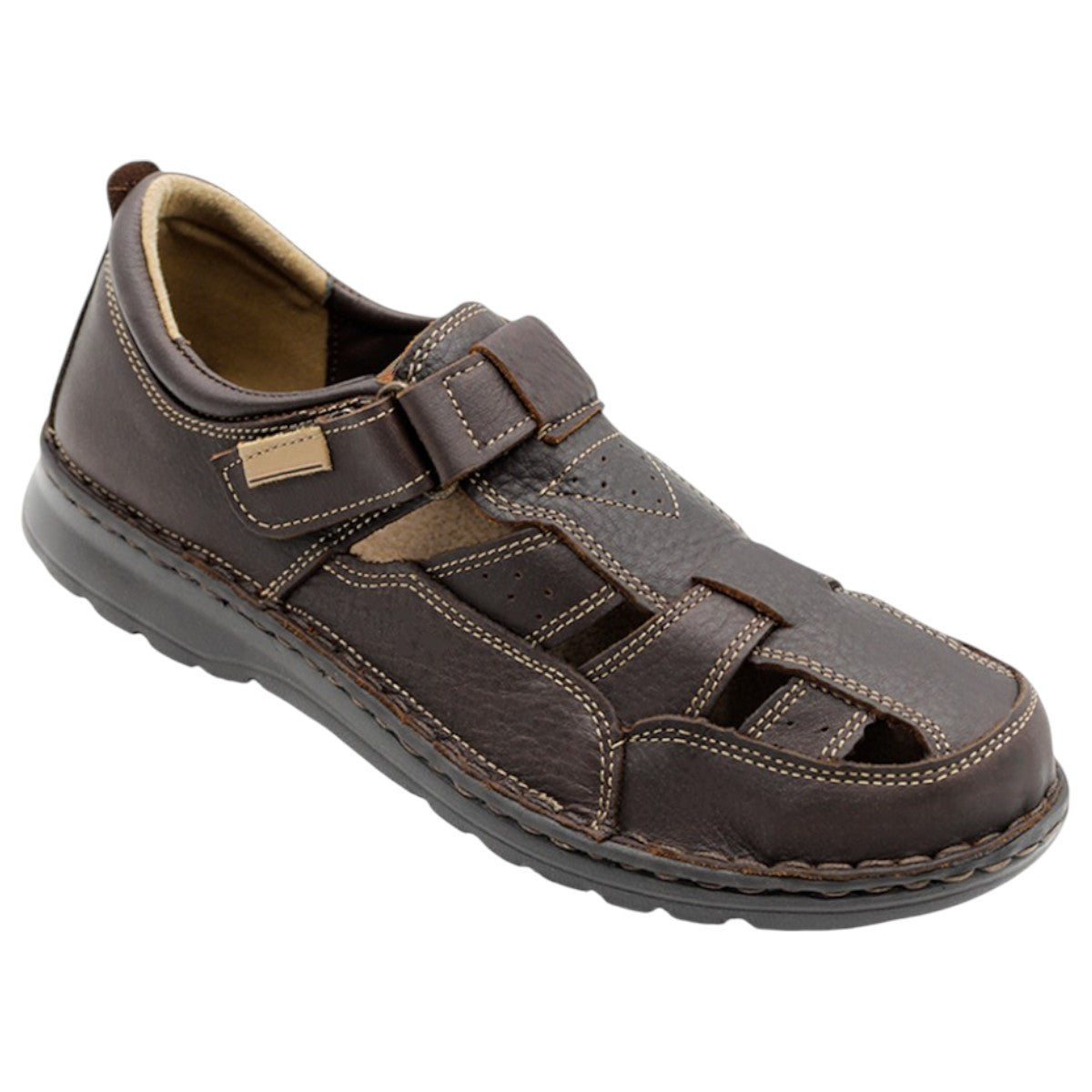 Sandalias Casuales Exterior Piel Color Café Para Hombre De Rbcollection
