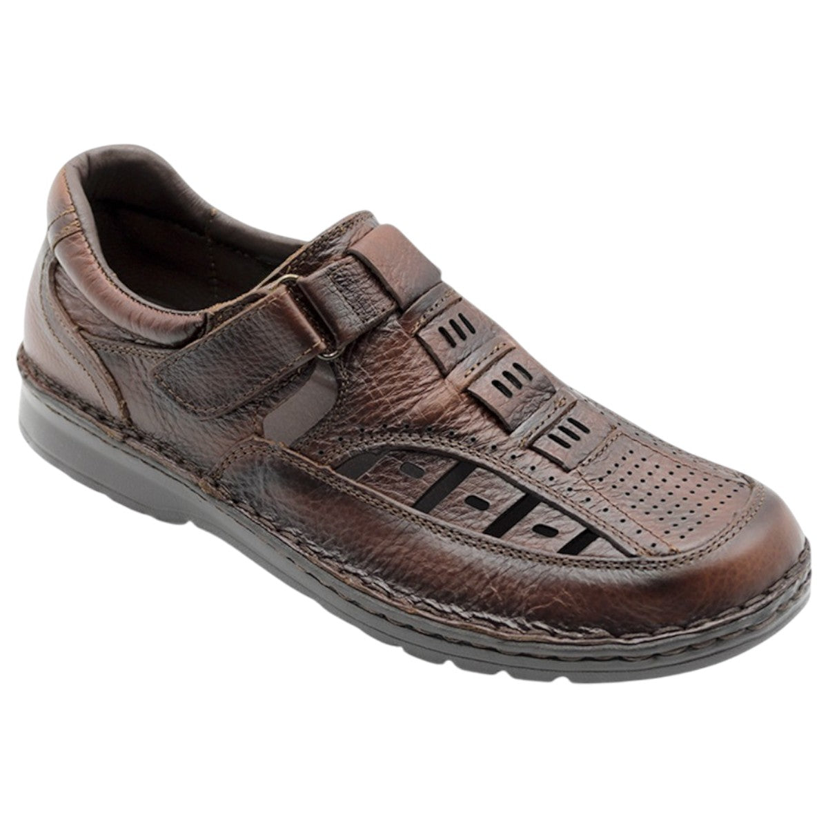 Sandalias Casuales Exterior Piel Color Café Para Hombre De Rbcollection