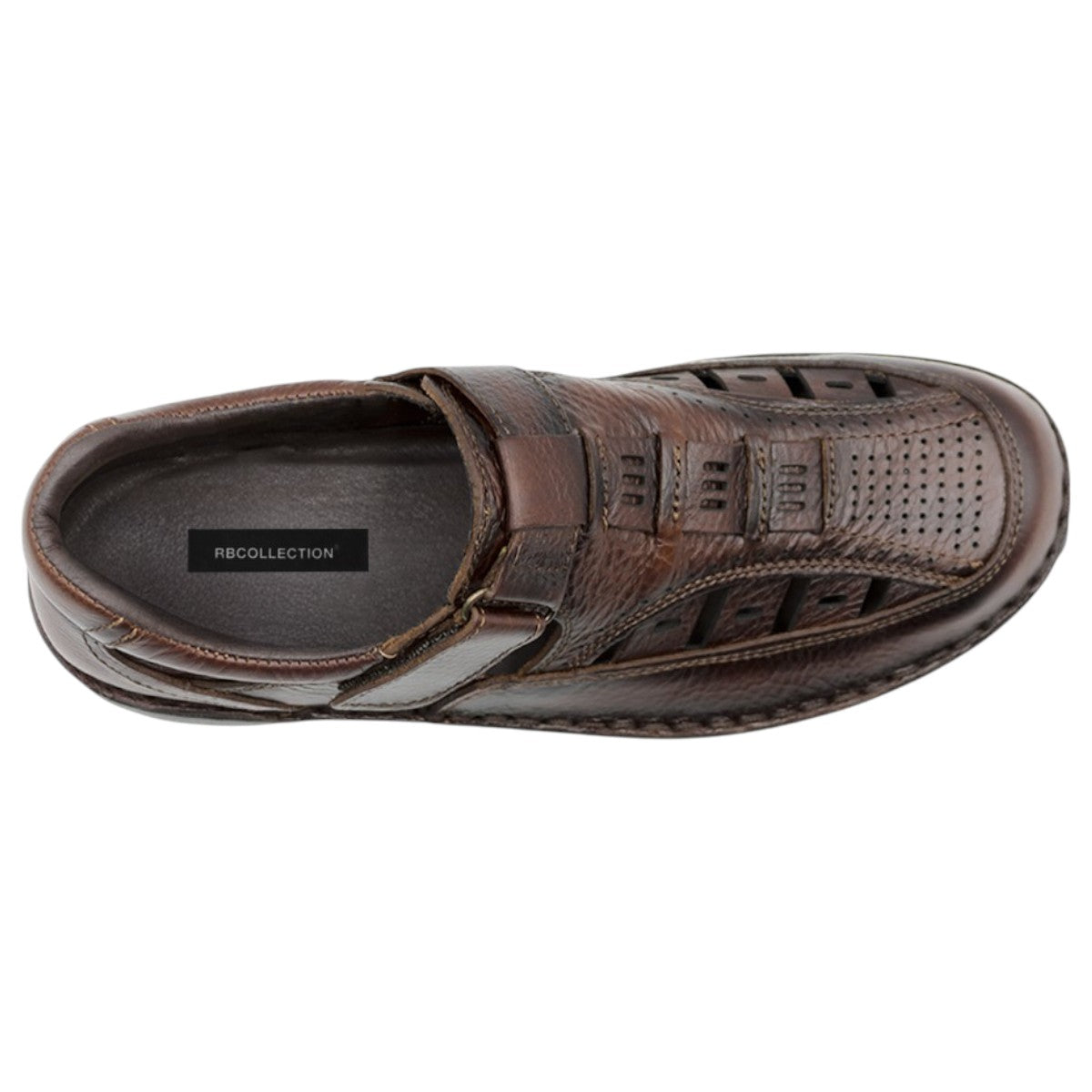 Foto 4 pulgar | Sandalias Casuales Exterior Piel Color Café Para Hombre De Rbcollection