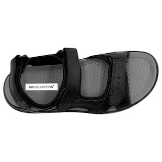 Foto 3 | Sandalias Casuales Exterior Piel Color Negro Para Hombre De Rbcollection