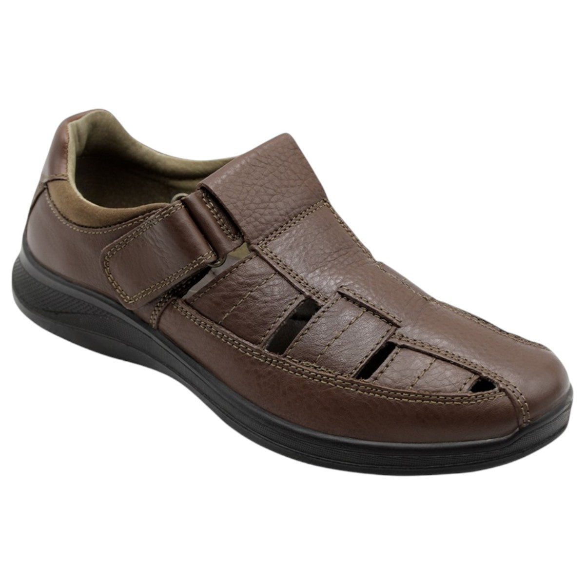 Sandalias Casuales Exterior Piel Color Café Para Hombre De Rbcollection