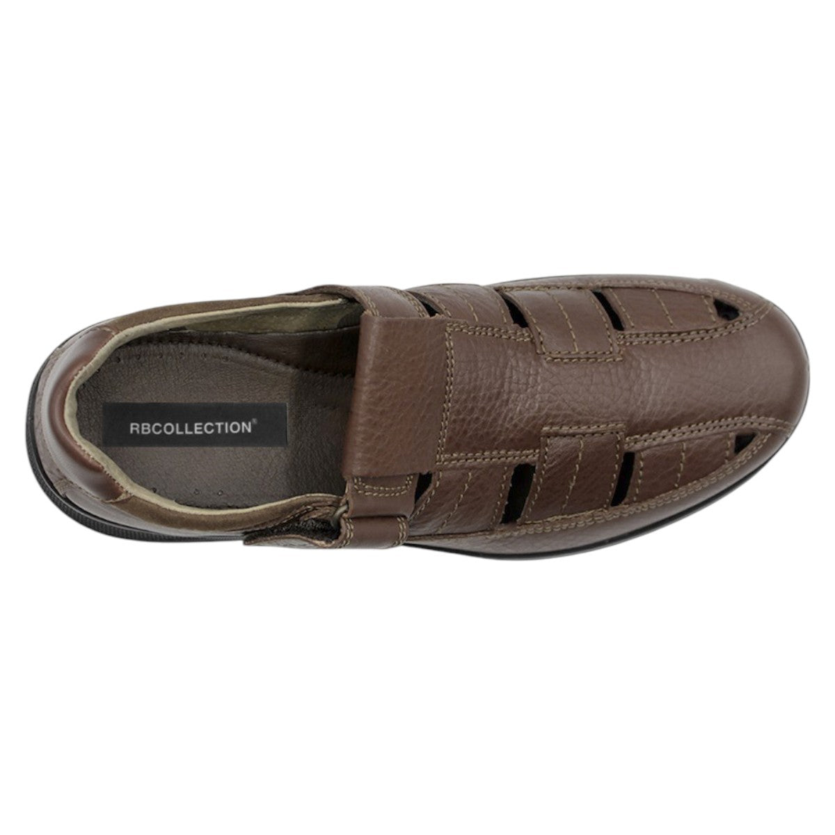 Foto 4 pulgar | Sandalias Casuales Exterior Piel Color Café Para Hombre De Rbcollection