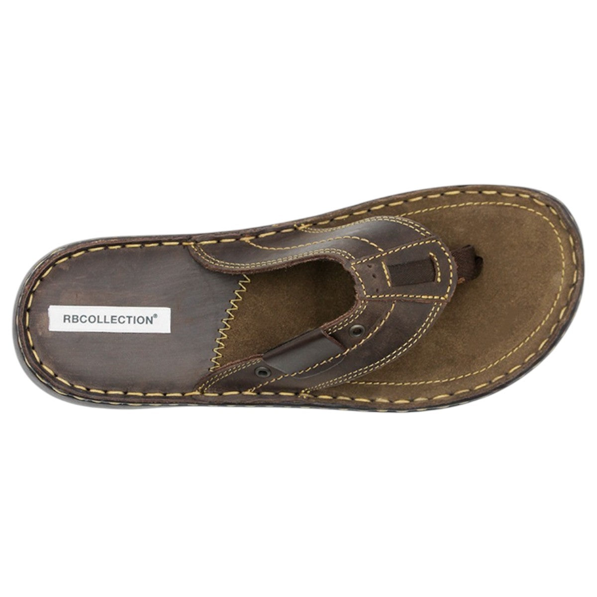 Foto 4 pulgar | Sandalias Clásicas Exterior Piel Color Café Para Hombre De Rbcollection
