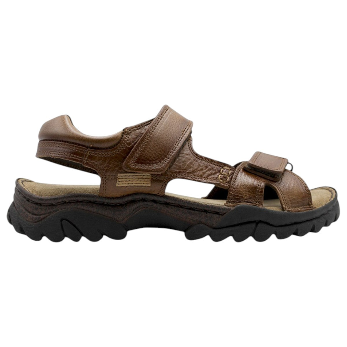 Sandalias Casuales Exterior Piel Color Café Para Hombre De Rbcollection
