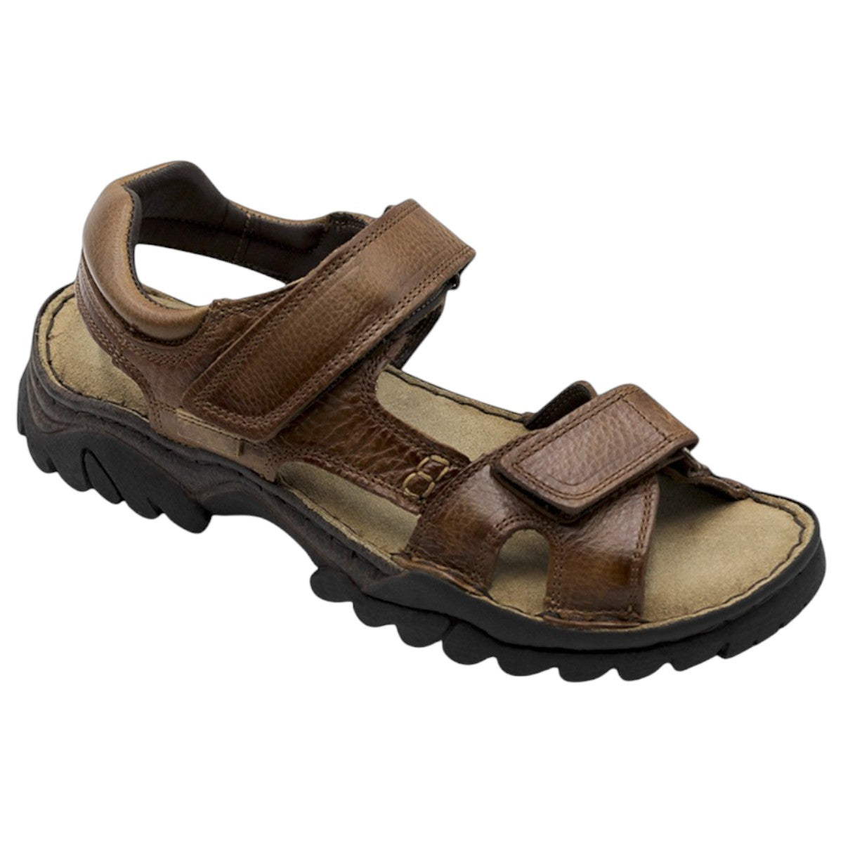 Foto 3 pulgar | Sandalias Casuales Exterior Piel Color Café Para Hombre De Rbcollection