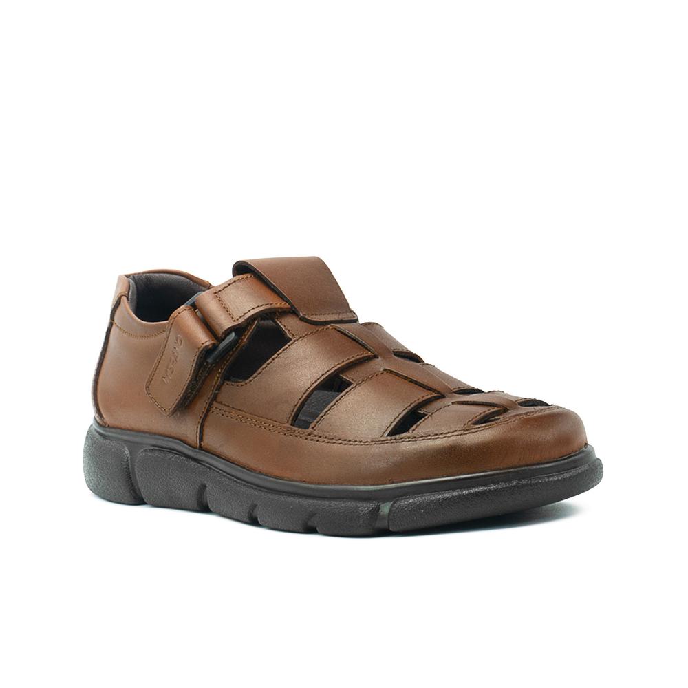 Foto 5 pulgar | Sandalia Merano Para Caballero En Piel Ajuste T Color Cognac Cafe