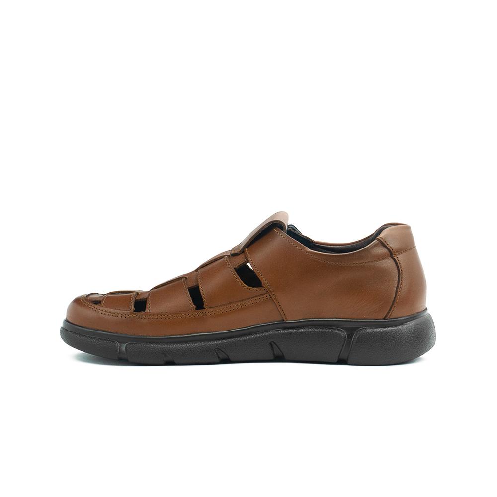 Foto 6 pulgar | Sandalia Merano Para Caballero En Piel Ajuste T Color Cognac Cafe
