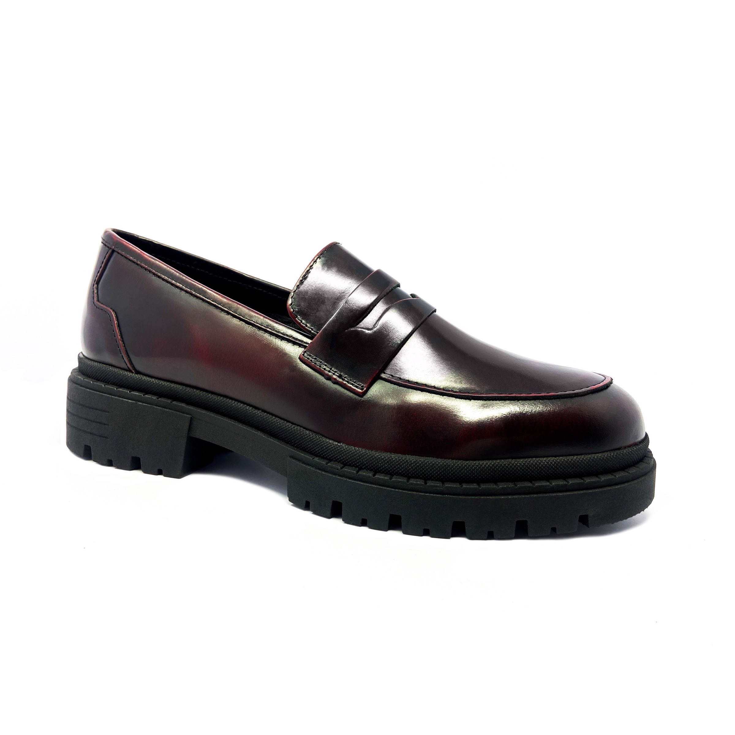 Mocasín Dasalo de Piel Vacuno color Vino para Hombre