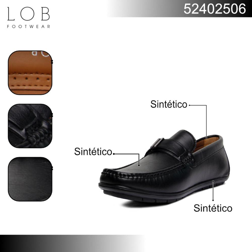 Foto 9 pulgar | Mocasines Lob Footwear Negros para Hombre