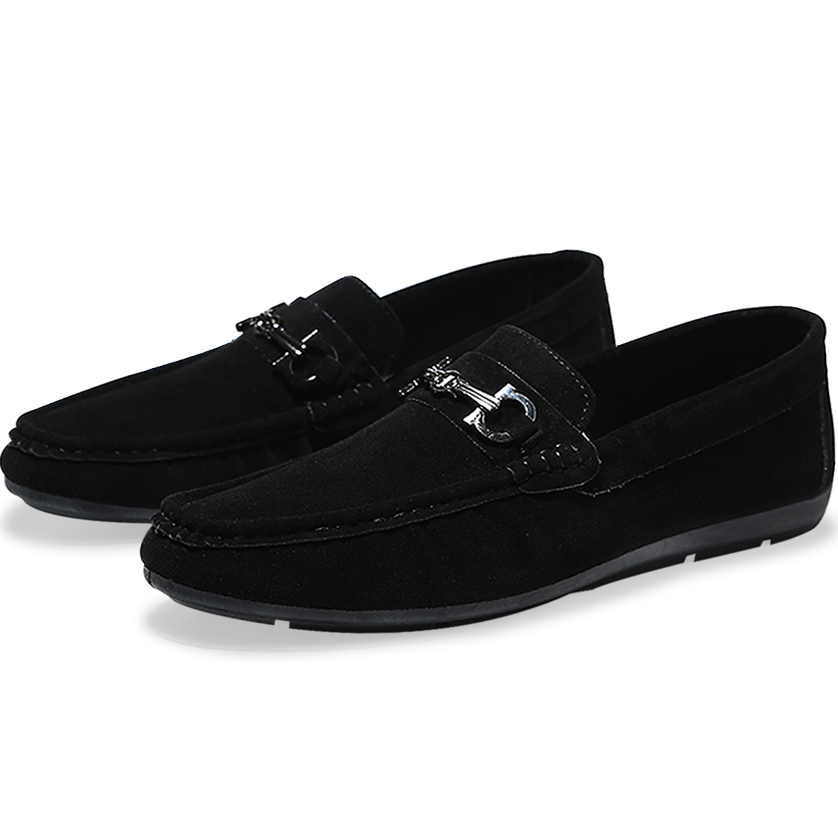 Foto 2 pulgar | Mocasines Elegantes De Vestir de Gamuza Negro para Hombre