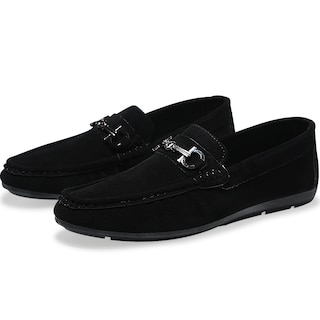 Foto 1 | Mocasines Elegantes De Vestir de Gamuza Negro para Hombre