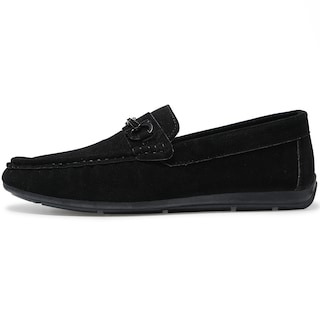 Foto 2 | Mocasines Elegantes De Vestir de Gamuza Negro para Hombre