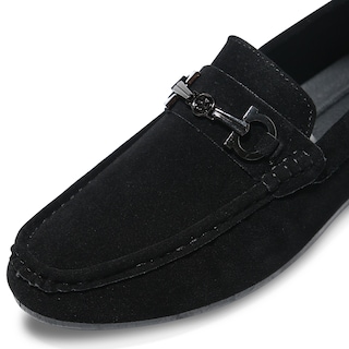 Foto 7 | Mocasines Elegantes De Vestir de Gamuza Negro para Hombre