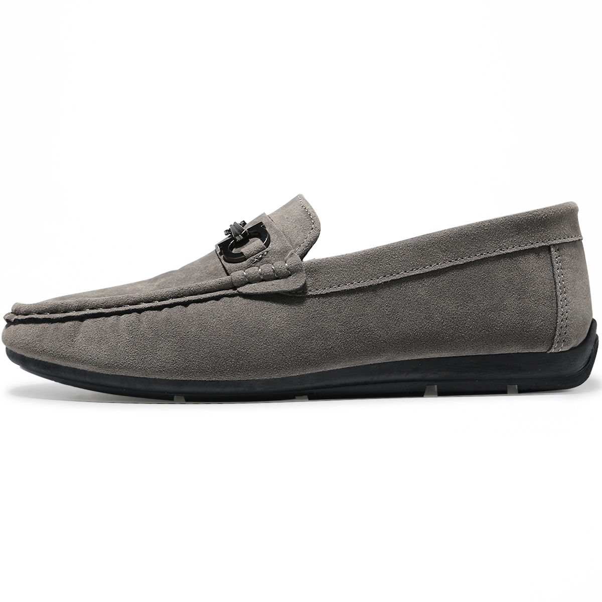 Foto 3 pulgar | Mocasines Elegantes De Vestir de Gamuza Gris para Hombre