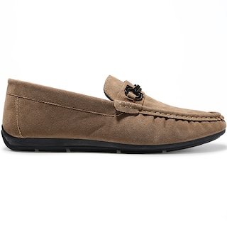Foto 3 | Mocasines Elegantes De Vestir de Gamuza Marrón Claro para Hombre
