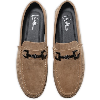 Foto 4 | Mocasines Elegantes De Vestir de Gamuza Marrón Claro para Hombre