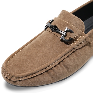Foto 7 | Mocasines Elegantes De Vestir de Gamuza Marrón Claro para Hombre