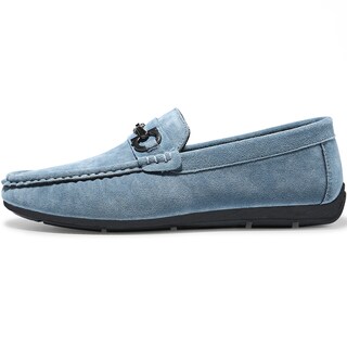 Foto 2 | Mocasines Elegantes de Vestir de Gamuza Azul para Hombre