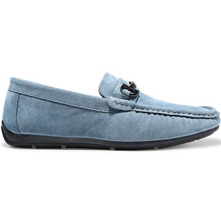 Foto 3 | Mocasines Elegantes de Vestir de Gamuza Azul para Hombre
