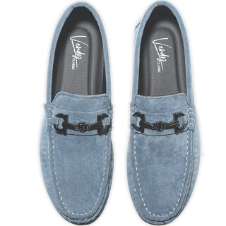 Foto 4 | Mocasines Elegantes de Vestir de Gamuza Azul para Hombre