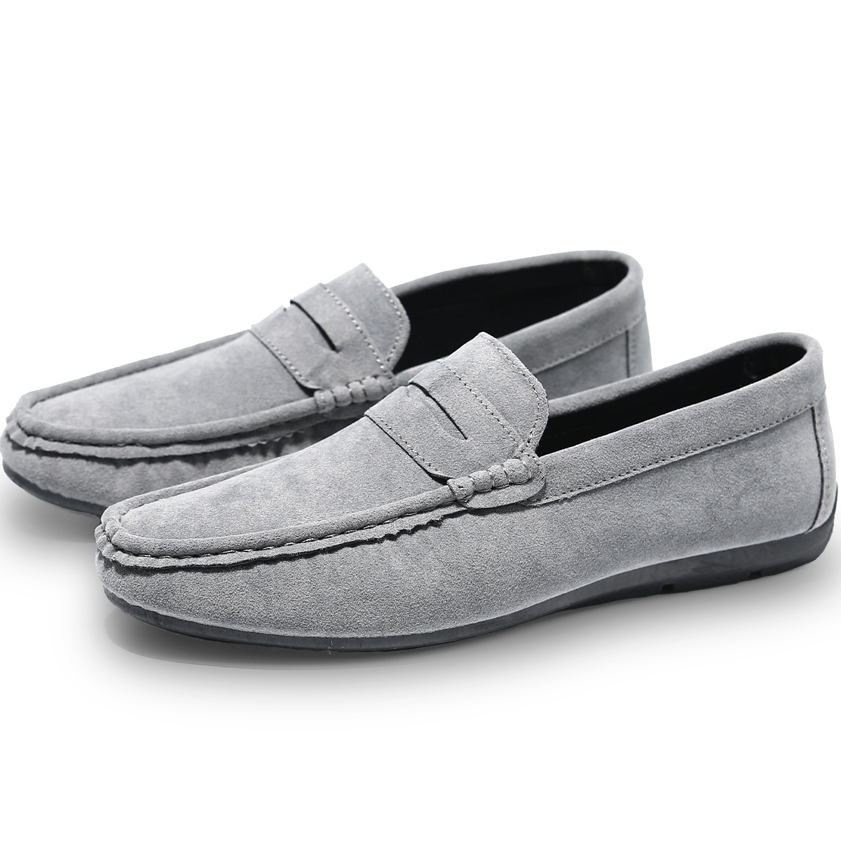 Foto 2 pulgar | Zapatos De Vestir Para Hombre Elegantes Mocasines Formales Gris Talla 7