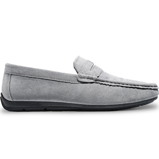 Foto 3 | Zapatos De Vestir Para Hombre Elegantes Mocasines Formales Gris Talla 7
