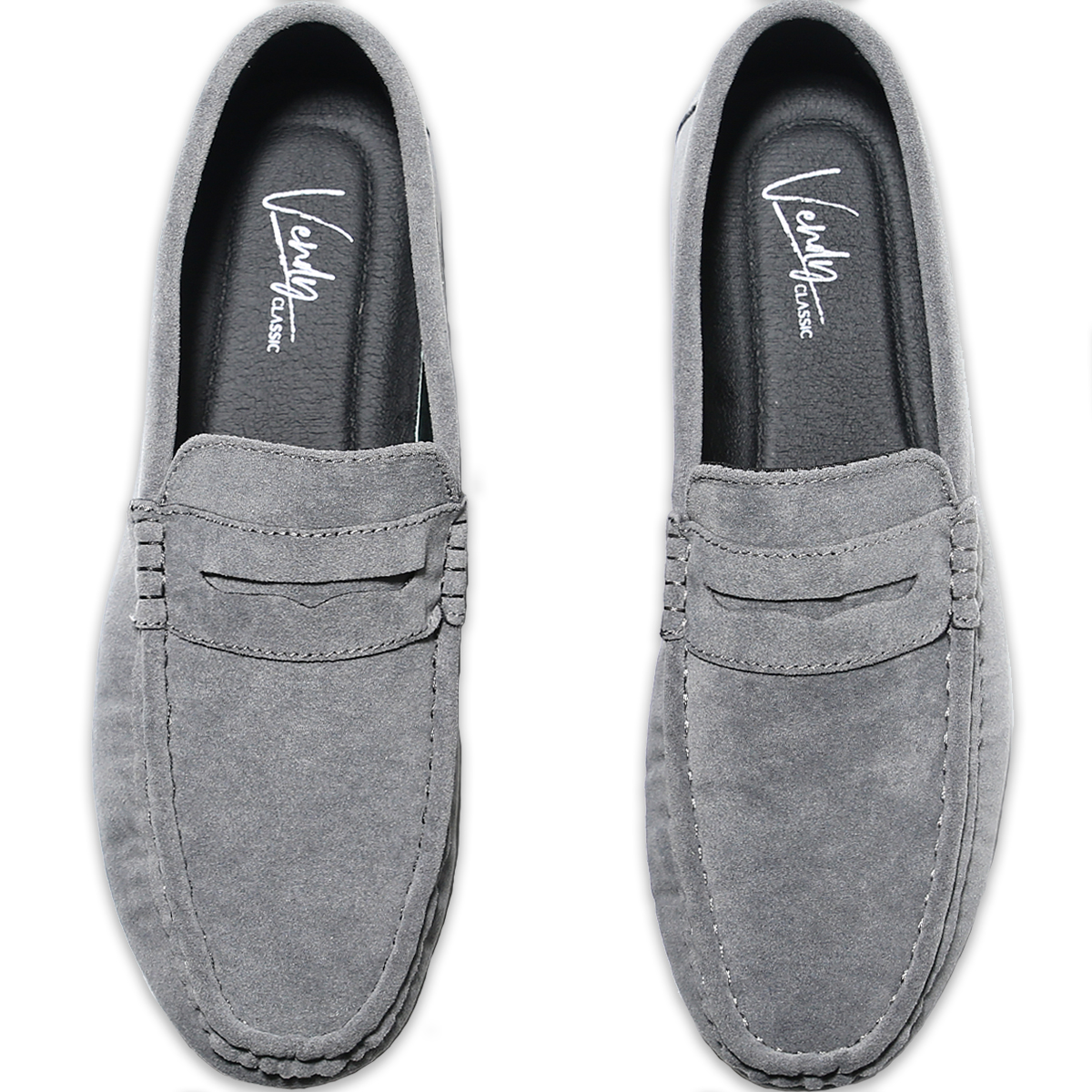 Foto 5 | Zapatos De Vestir Para Hombre Elegantes Mocasines Formales Gris Talla 7